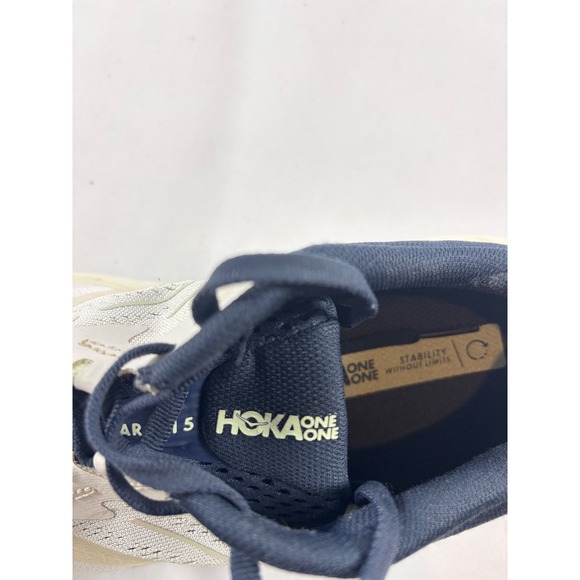 Hoka Arahi 5 Womens Running Shoes White Blue Stability Sneakers SZ 9D - Picture 5 of 13